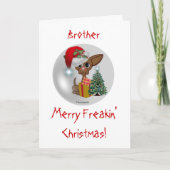 お粗末な犬のクリスマス シーズンカード (正面)