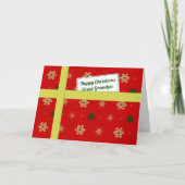 お素晴らしじいちゃん赤クリスマスの小包 シーズンカード (正面)