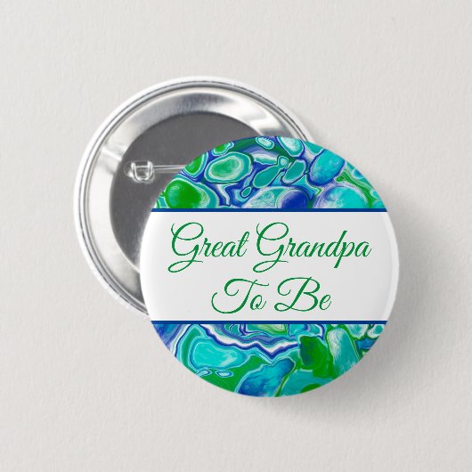 お素晴らしじいちゃん |少年の赤ちゃんシャワーボタン 缶バッジ (正面&裏面)