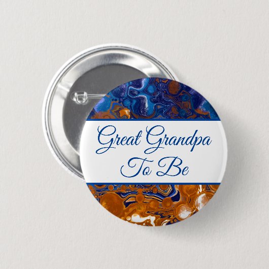 お素晴らしじいちゃん |少年の赤ちゃんシャワーボタン 缶バッジ (正面&裏面)