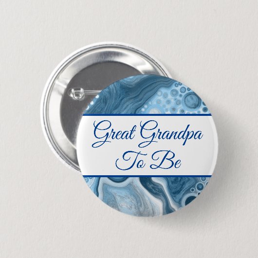 お素晴らしじいちゃん |少年の赤ちゃんシャワー 缶バッジ (正面&裏面)