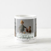 お素晴らしじいちゃん「愛してる」 3 Photo Collage コーヒーマグカップ (中央)