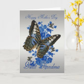 お素晴らしばあちゃん蝶と母のデイカード カード (黄色い花)