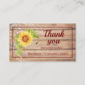 お素朴世話になっております黄色ひまわり 名刺 (正面)