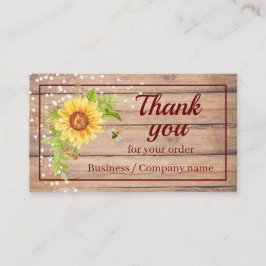 お素朴世話になっております黄色ひまわり 名刺