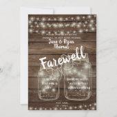 お素朴別れ離れのパーティーバーンテーマ招待状 招待状 (正面)