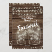 お素朴別れ離れのパーティーバーンテーマ招待状 招待状 (正面/裏面)