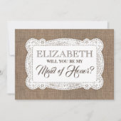 お素朴前は俺のメイド・オブ・オーナー(花嫁付き添い人)ブライデスメイド 招待状 (正面)