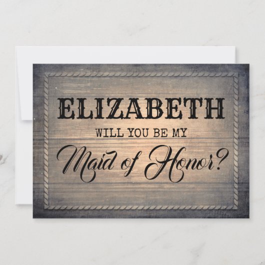 お素朴前は俺のメイド・オブ・オーナー（花嫁付き添い人）ブライデスメイド 招待状 (正面)