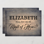 お素朴前は俺のメイド・オブ・オーナー（花嫁付き添い人）ブライデスメイド 招待状 (正面/裏面)