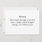 お素朴前は俺の花嫁介添人になるか 招待状 (裏面)