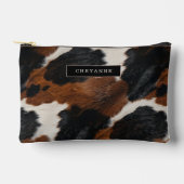 お素朴名前の西牛模様 アクセサリーポーチ (正面)