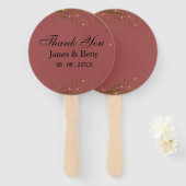 お素朴礼メッセージカード ハンドファン (正面&裏面)