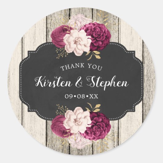 お素朴礼結婚ブライダルシャワー ラウンドシール (正面)