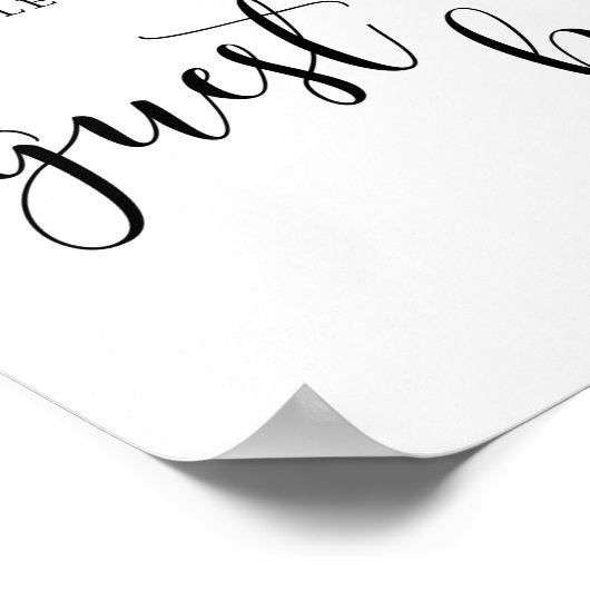 お素朴結婚客さまサインをお願い ポスター (角)