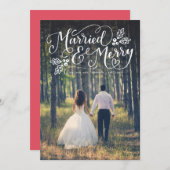 お結婚したよメリーびシックな手書き写真 シーズンカード (正面/裏面)