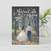 お結婚したよメリーびシックな手書き写真 シーズンカード (スタンド正面)