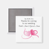 お結婚土産、贈り物、お客様への贈り物 マグネット (正面/裏面)