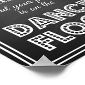 お結婚客様の座席を見つけることができるサインはこちらヴィンテージ ポスター (角)