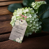 お結婚礼の花ひもライトウッド素朴 ギフトタグ