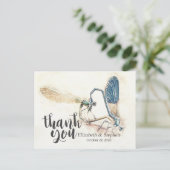 お結婚礼は水の色トンボ交配の愛 ポストカード (スタンド正面)