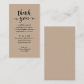 お結婚礼を申し上げモダン素朴たブラウン エンクロージャーカード (正面/裏面)