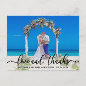 お結婚礼 |写真愛と感謝してい写真 ポストカード (正面)