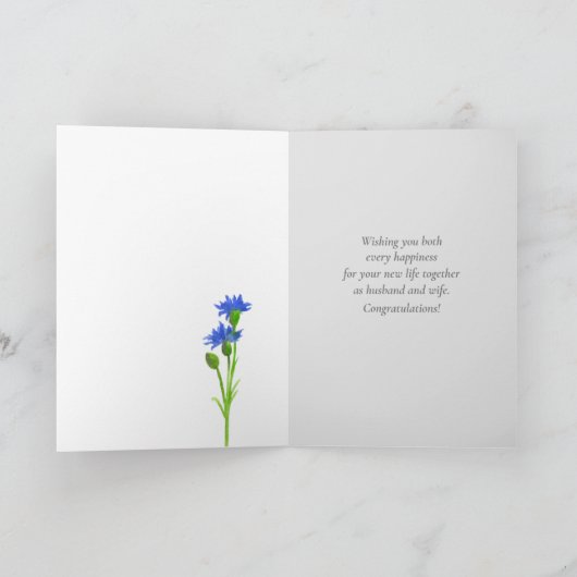 お結婚祝い新婦パーソナライズされた カード (内部)