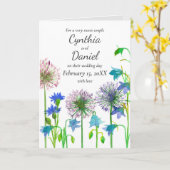 お結婚祝い新婦パーソナライズされた カード (黄色い花)