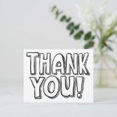 お絵かきで楽しい 手描きサンキューポストカード ポストカード (スタンド正面)