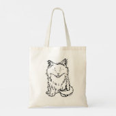 お絵かきキニアート 猫のショッピングバッグ トートバッグ (裏面)