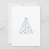 お絵かきブルーボウ クリスマスツリー ブライダルシャワー サンキューカード (裏面)