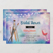 お絵描きしながら飲む 披露宴の招待状 招待状 (正面/裏面)