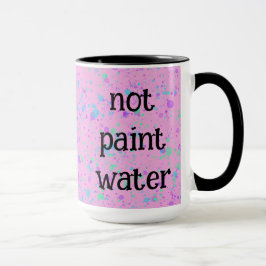お絵描きジョーク ピンクの絵の具垂れコーヒーマグ マグカップ