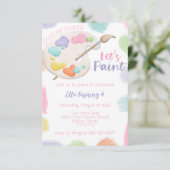 お絵描きパーティー招待状 招待状 (スタンド正面)