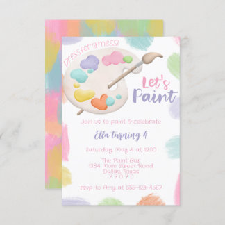 お絵描きパーティー招待状 招待状