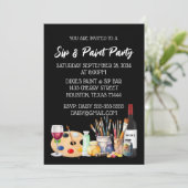 お絵描き＆ドリンクパーティーへの招待 招待状 (スタンド正面)