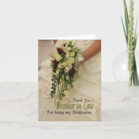 お義兄さんブリデースマ感謝していンあなた サンキューカード (正面)