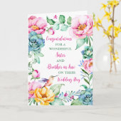 お義兄さん カード (黄色い花)