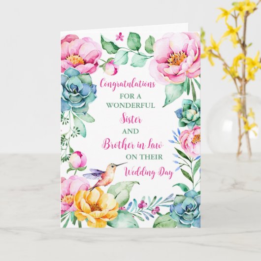 お義兄さん カード (黄色い花)