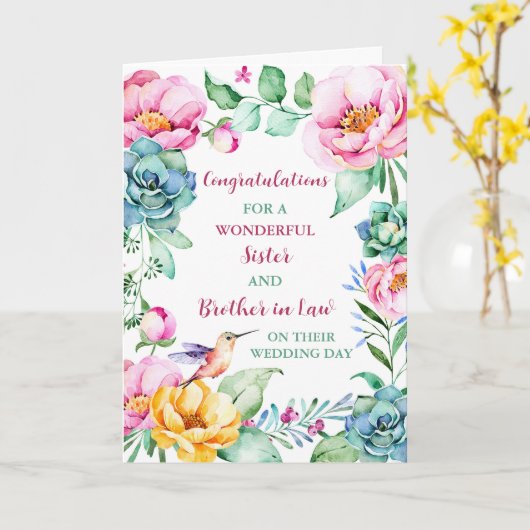 お義兄さん カード (黄色い花)