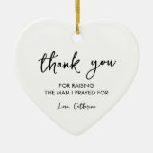 お義母さんありがとう私を育て祈てる セラミックオーナメント (正面)