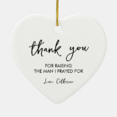 お義母さんありがとう私を育て祈てる セラミックオーナメント (裏面)
