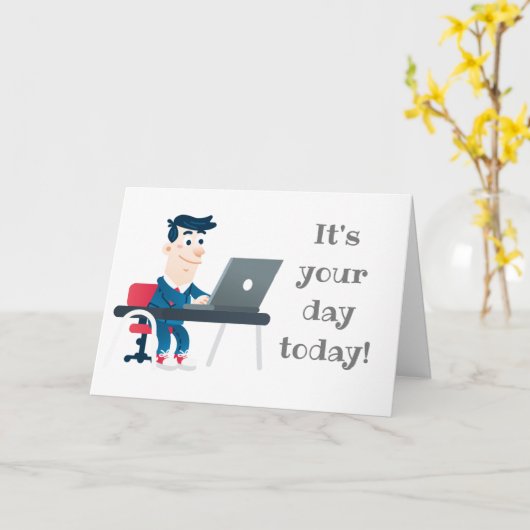 お考える使いのカードの「お客様」の**誕生日** カード (黄色い花)