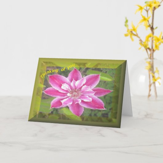 お考える前と政治的メッセージ カード (黄色い花)