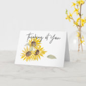 お考える前のひまわり カード (黄色い花)