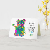 お考える前のパンダベア万華鏡のように千変万化するパターン カード (黄色い花)