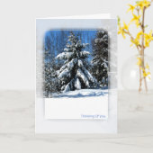 お考える前の夢 – 冬の木 カード (黄色い花)