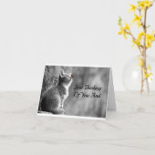 『お考える前の子猫』 カード (黄色い花)