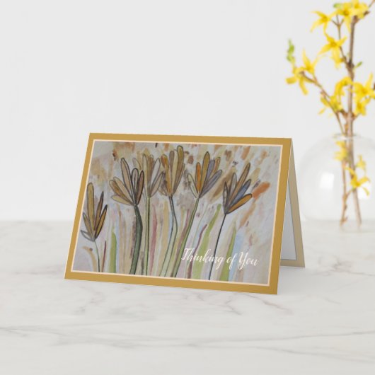 『お考える前の所』 カード (黄色い花)